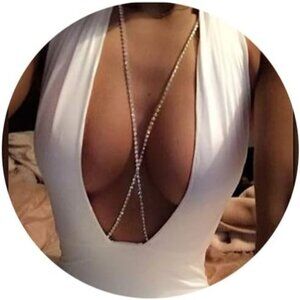 Women Silver Crystal Bikini Belt Summer Rhinestone Bra Chain Waist Body Jewelry